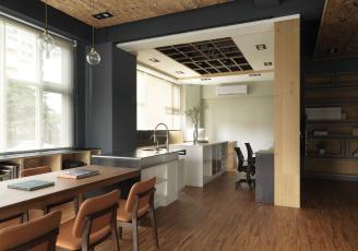 深圳辦公室裝效果圖：摩登工業(yè)感 Designer Office，演繹現(xiàn)代創(chuàng)新設計意念
